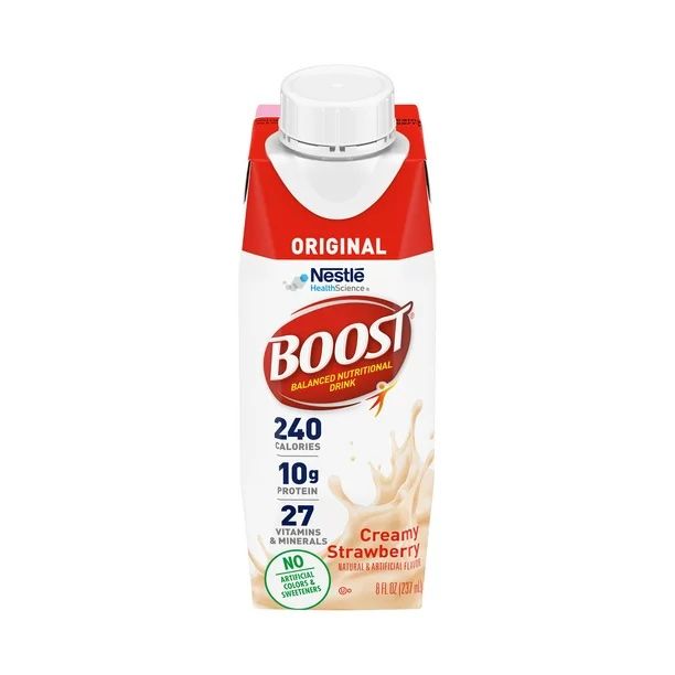 DISCBoost Original Nutritional Drink, 10g Protein, Creamy Strawberry - 8 fl oz - 24 ct