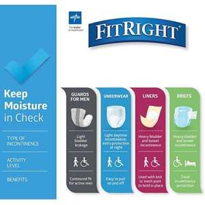 DISCFitRight Basic Incontinence Briefs with Tabs, Super M - 100 ct