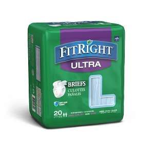 DISCFitRight Ultra Adult Incontinence Briefs with Tabs, L - 80 ct