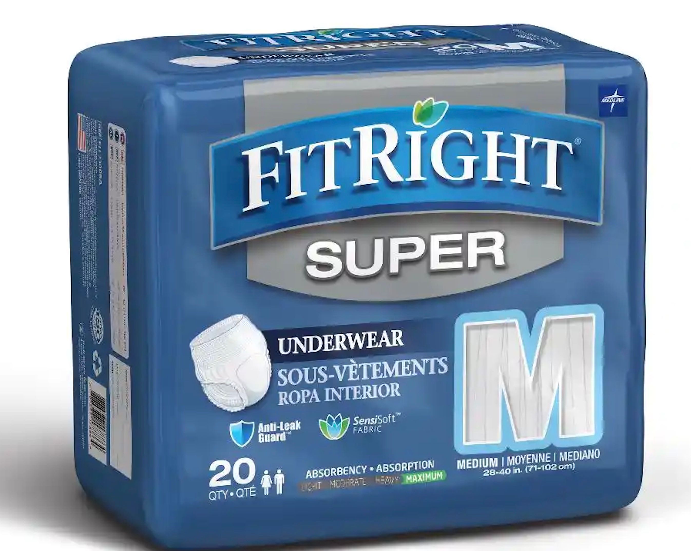 DISCFitRight Super Adult Underwear, M - 80 ct