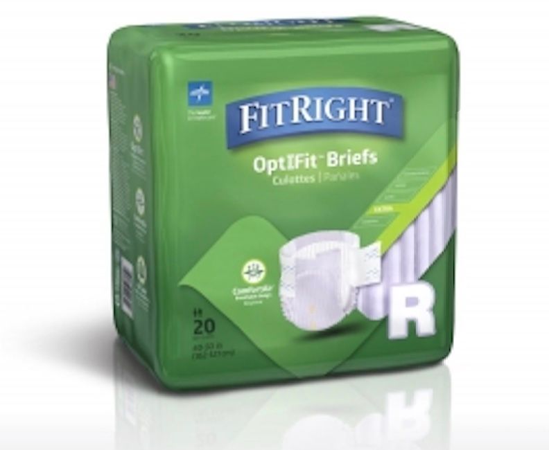 DISCFitRight Extra Briefs, Regular - 80 ct