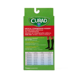 DISCCurad Knee-High Compression Hosiery, Black - Size C - 1 Pair