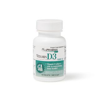 DISCPlus Pharma Vitamin D-3 Tablet, 1000 IU - 100 ct