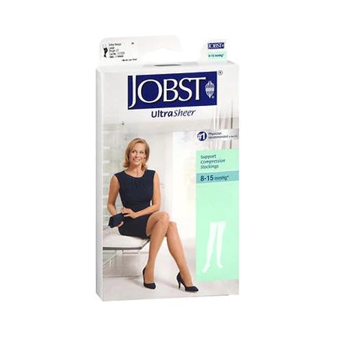 DISCJobst Anti-Embolism Stocking, Thigh-High 8-15 mmHg Compression Stockings, Beige - Large