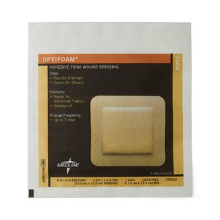 DISCMedline Optifoam Adhesive Foam Wound Dressings, 6" x 6" - 1 ct