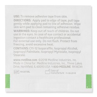 DISCMedline Adhesive Remover Pads - 100 ct