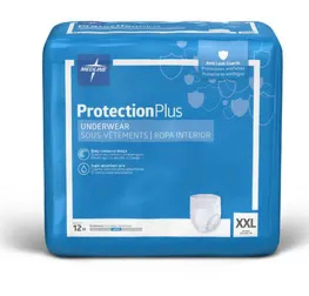 DISCMedline Protection Plus Super Protective Underwear, 2XL - 48 ct