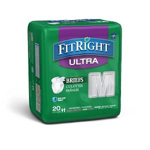 DISCFitRight Ultra Adult Incontinence Briefs with Tabs, M - 80 ct