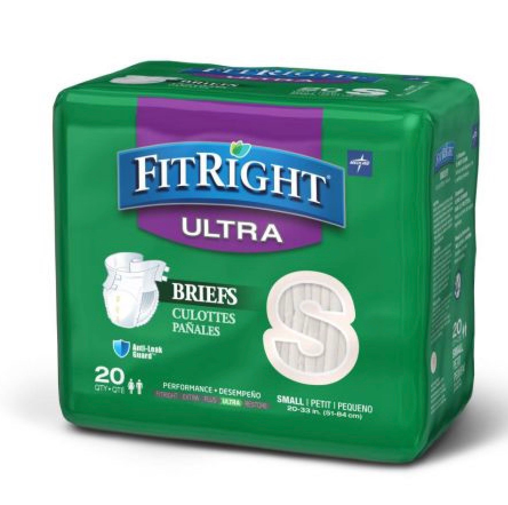 DISCFitRight Ultra Adult Incontinence Briefs with Tabs, S - 80 ct