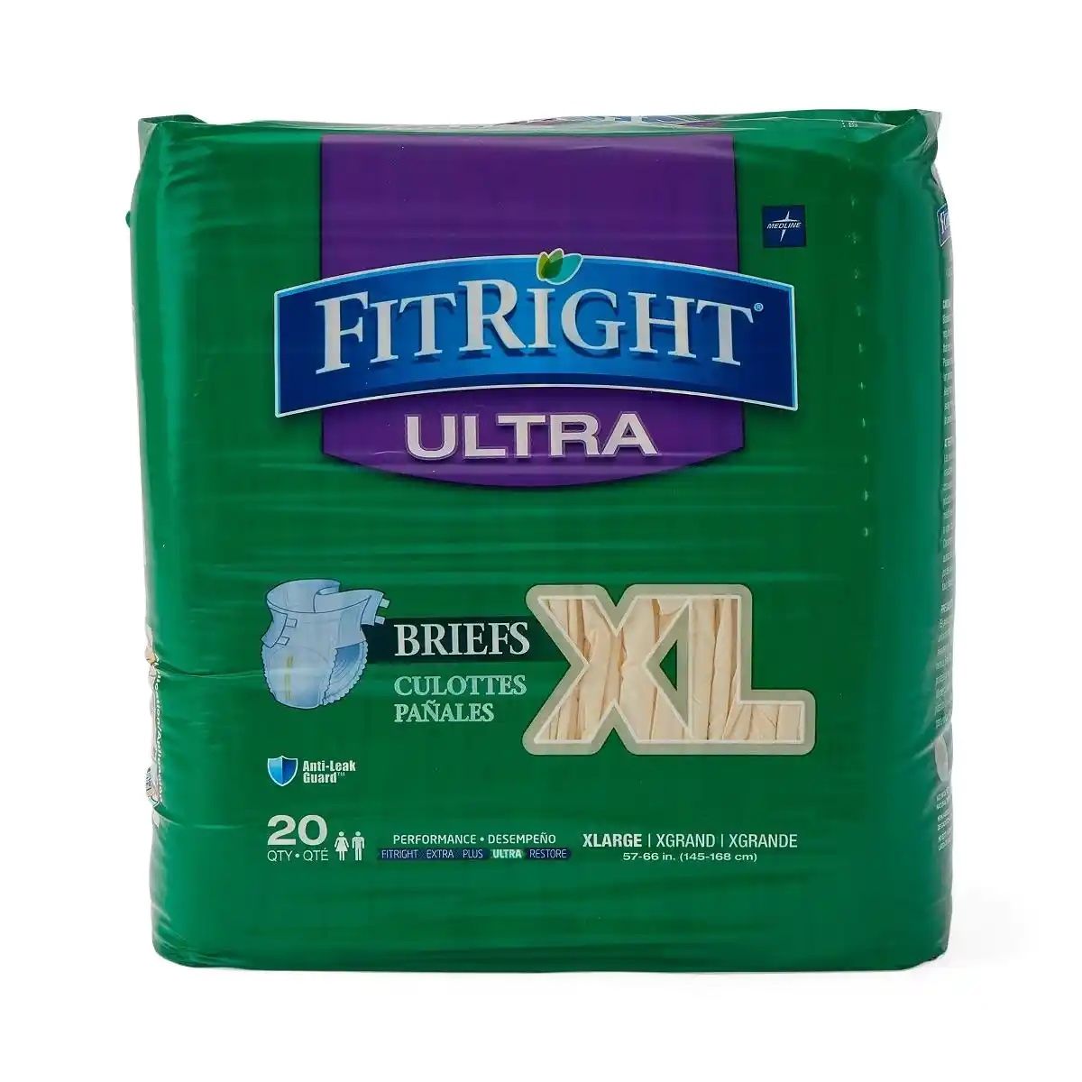 DISCFitRight Ultra Adult Incontinence Briefs with Tabs, XL - 80 ct