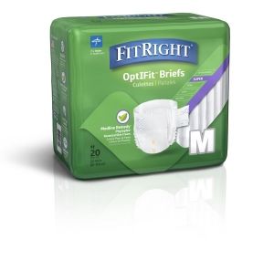 DISCFitRight Restore Super Adult Incontinence Briefs with Tab Closure, M - 80 ct