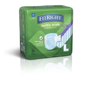 DISCFitRight Restore Super Adult Incontinence Briefs with Tab Closure, L - 80 ct