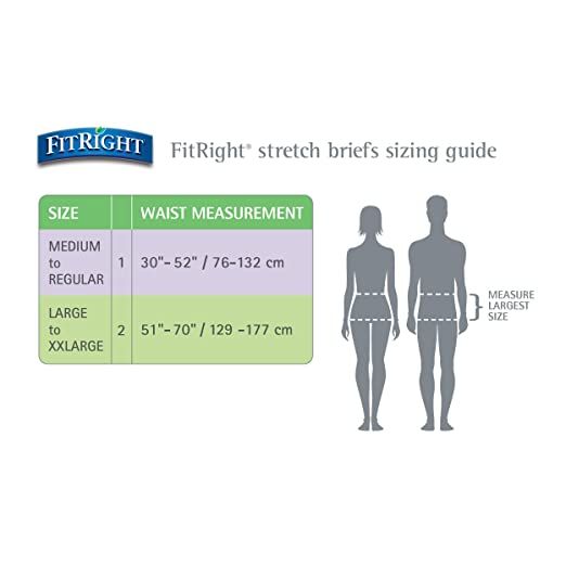 DISCFitRight Extra-Stretch Adult Incontinence Briefs With Tab Closure, Size 2 - 80 ct