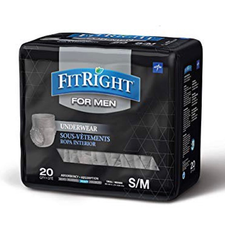 DISCFitRight Ultra Incontinence Underwear for Men, S/M - 80 ct