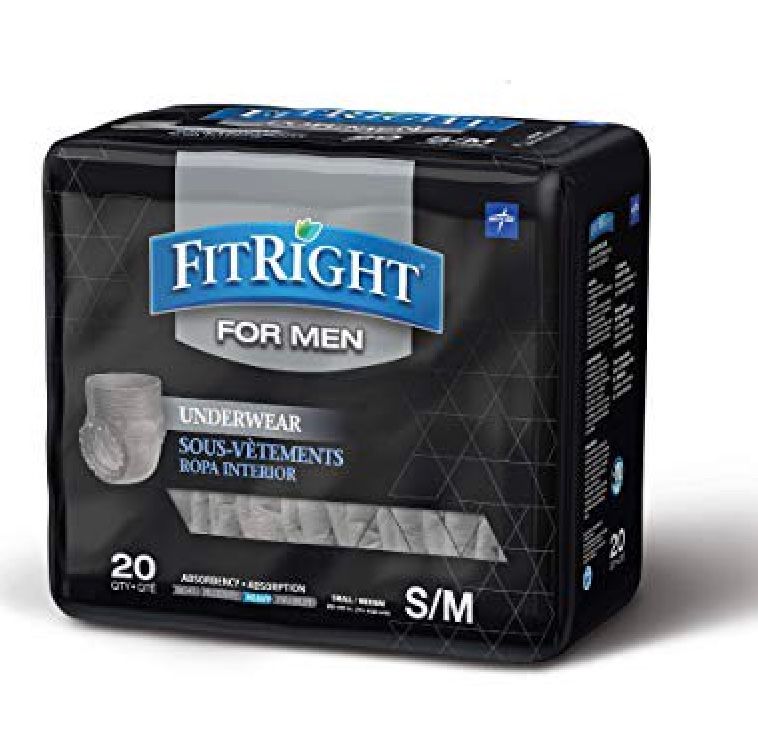 DISCFitRight Ultra Incontinence Underwear for Men, S/M - 20 ct