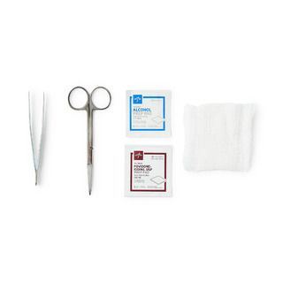 DISCMedline Suture Removal Tray with Stainless Steel Iris Forceps
