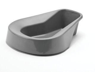 DISCMedline Pontoon Stackable Bedpan, Graphite - 350 lb Capacity