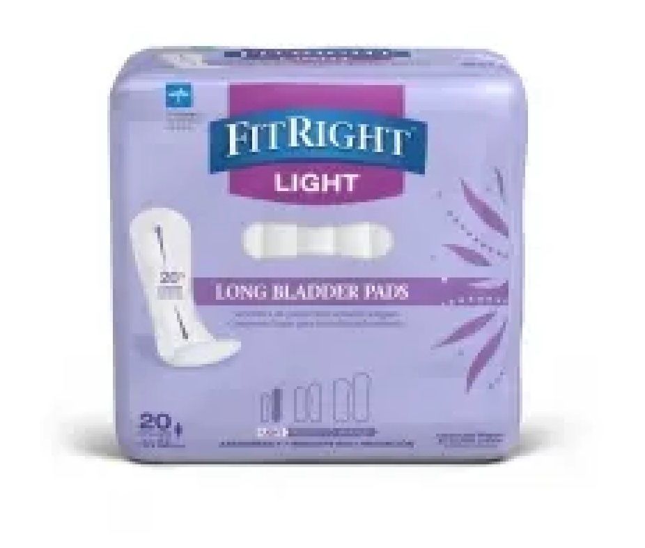 DISCFitRight Incontinence Bladder Control Pads, Light Absorbency Long - 180 ct