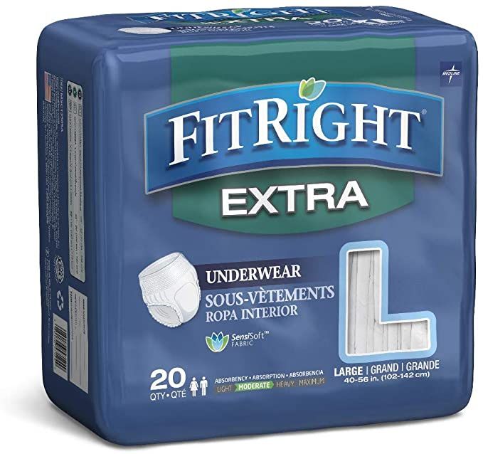 DISCFitRight Extra Protective Underwear,  L - 20 ct