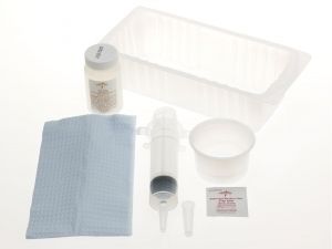 DISCMedline Sterile Piston Irrigation Syringe Tray with Saline - 60 mL