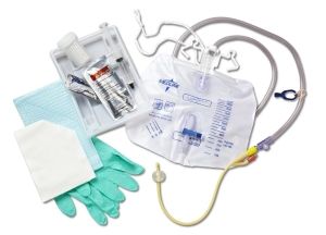 DISCMedline Silicone-Elastomer Latex 2-Layer Foley Catheter Tray, Drain Bag -18 Fr, 10 mL
