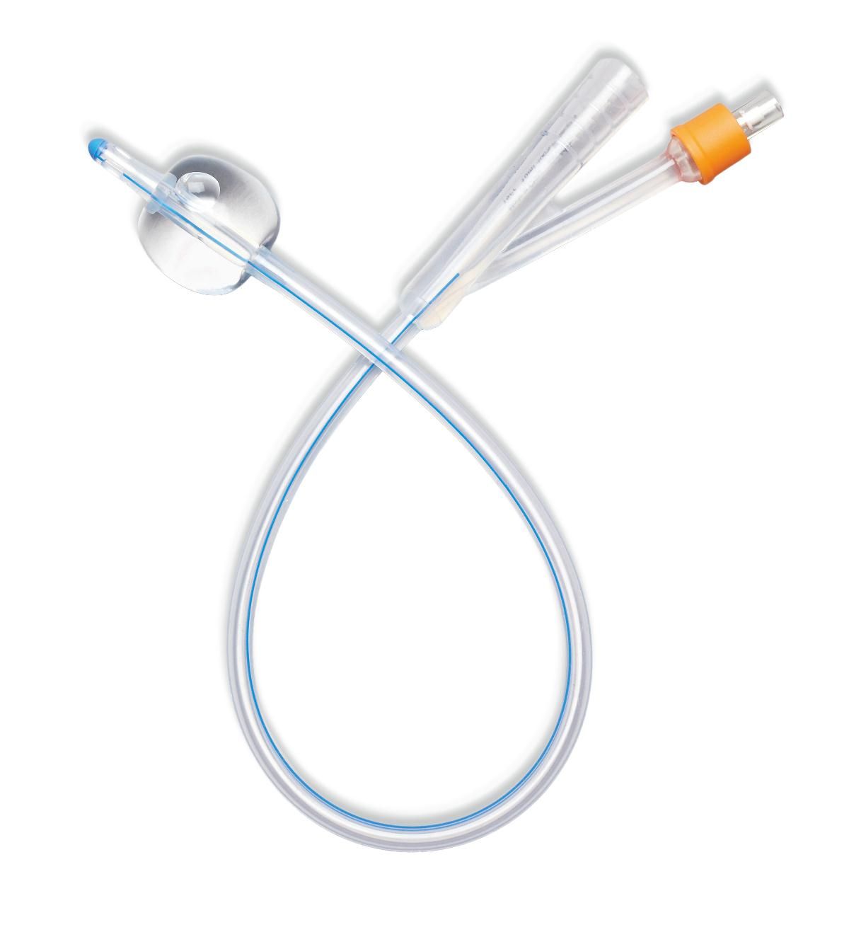 DISCMedline Foley Catheter, 100% Silicone, 16 Fr, 10 mL, 2-Way - Clear