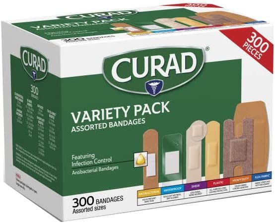 DISCCurad Adhesive Bandages Variety Pack - 300 ct