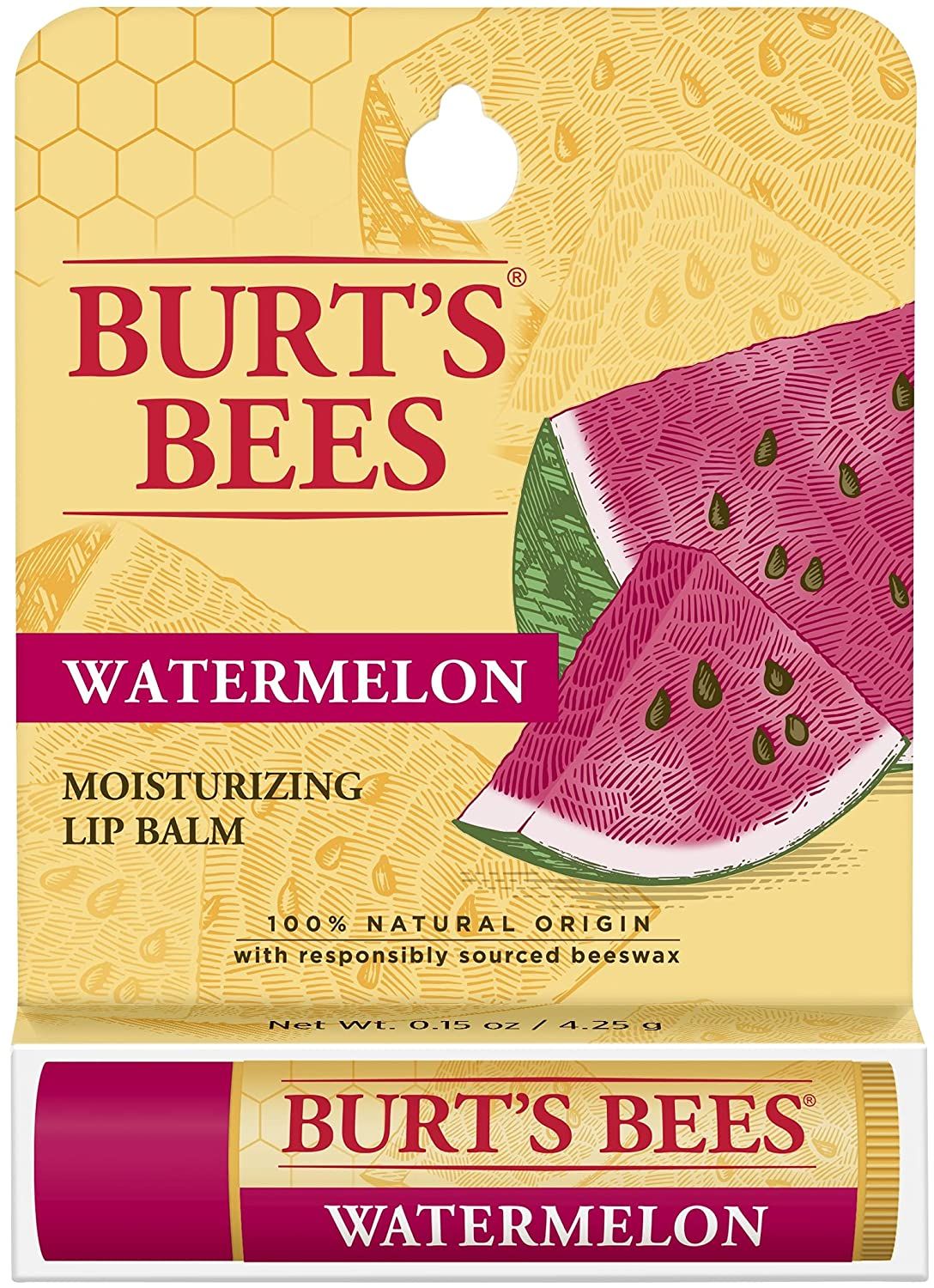DISCBurt's Bees® 100% Natural Moisturizing Lip Balm, Watermelon - 1 ct