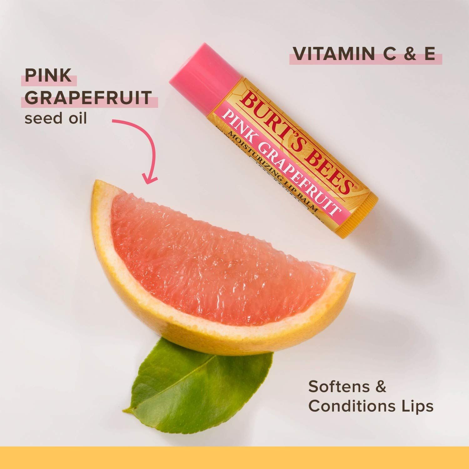 DISCBurt's Bees® 100% Natural Moisturizing Lip Balm, Superfruit, Pink Grapefruit, Mango, Coconut & Pear, Pomegranate - 4 ct