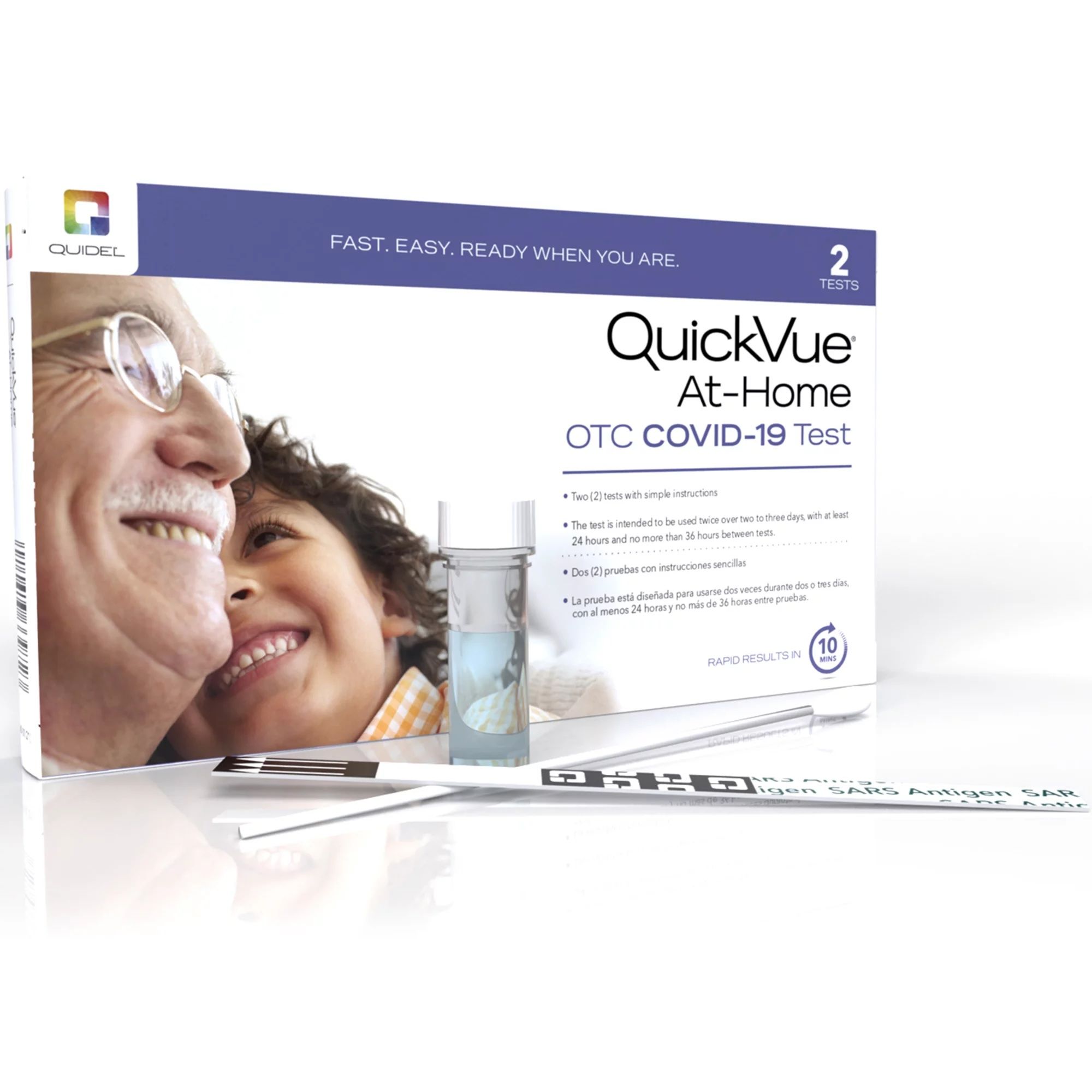 DISCQuickVue At Home OTC COVID-19 Rapid Test 2-Test Kit  - 6 pack