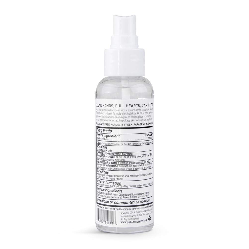 DISCBare Republic Bare Hands Hand Sanitizer Spray, Vanilla Coco - 3.4 oz
