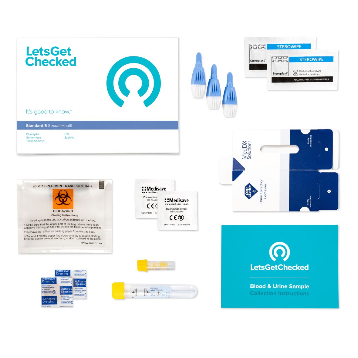 DISCLetsGetChecked Standard 5 at Home STD Test