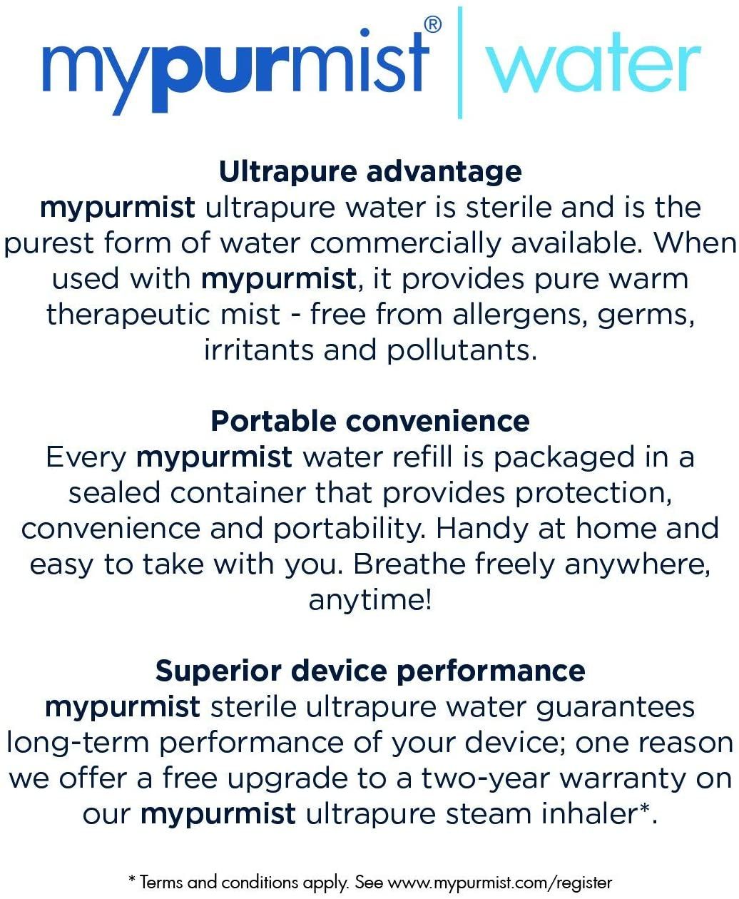 DISCMyPurMist Ultrapure Sterile Water Refills - 20 ct