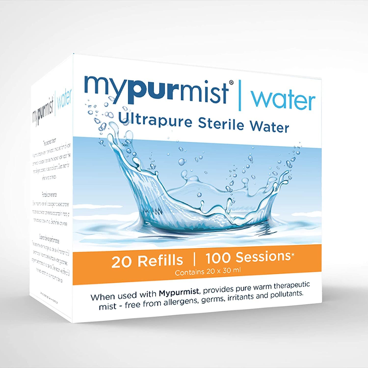 DISCMyPurMist Ultrapure Sterile Water Refills - 20 ct