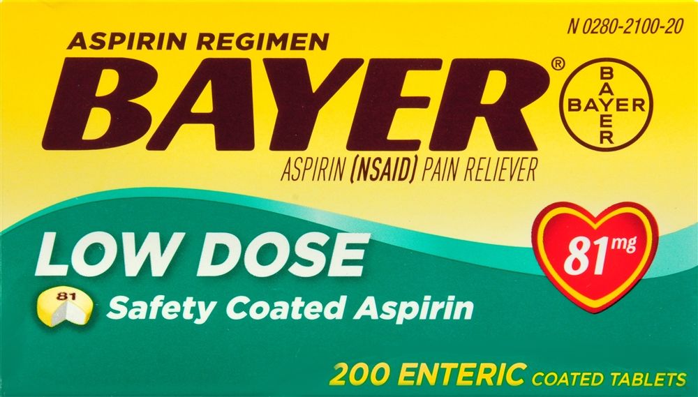 DISCBayer Aspirin Low Dose Safety Coated, 81 mg Tablets - 200 ct