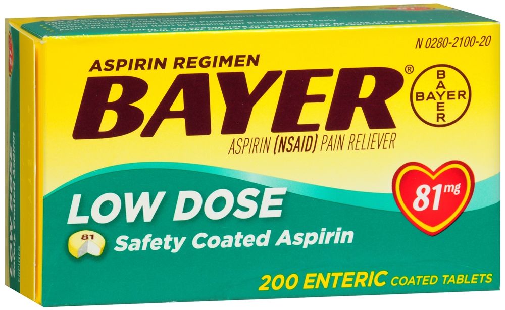 DISCBayer Aspirin Low Dose Safety Coated, 81 mg Tablets - 200 ct