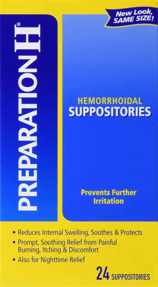 DISCPreparation H Hemorrhoidal Suppositories - 24 ct