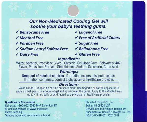 DISCBaby Orajel Non-Medicated Cooling Gel for Teething - 0.33 oz