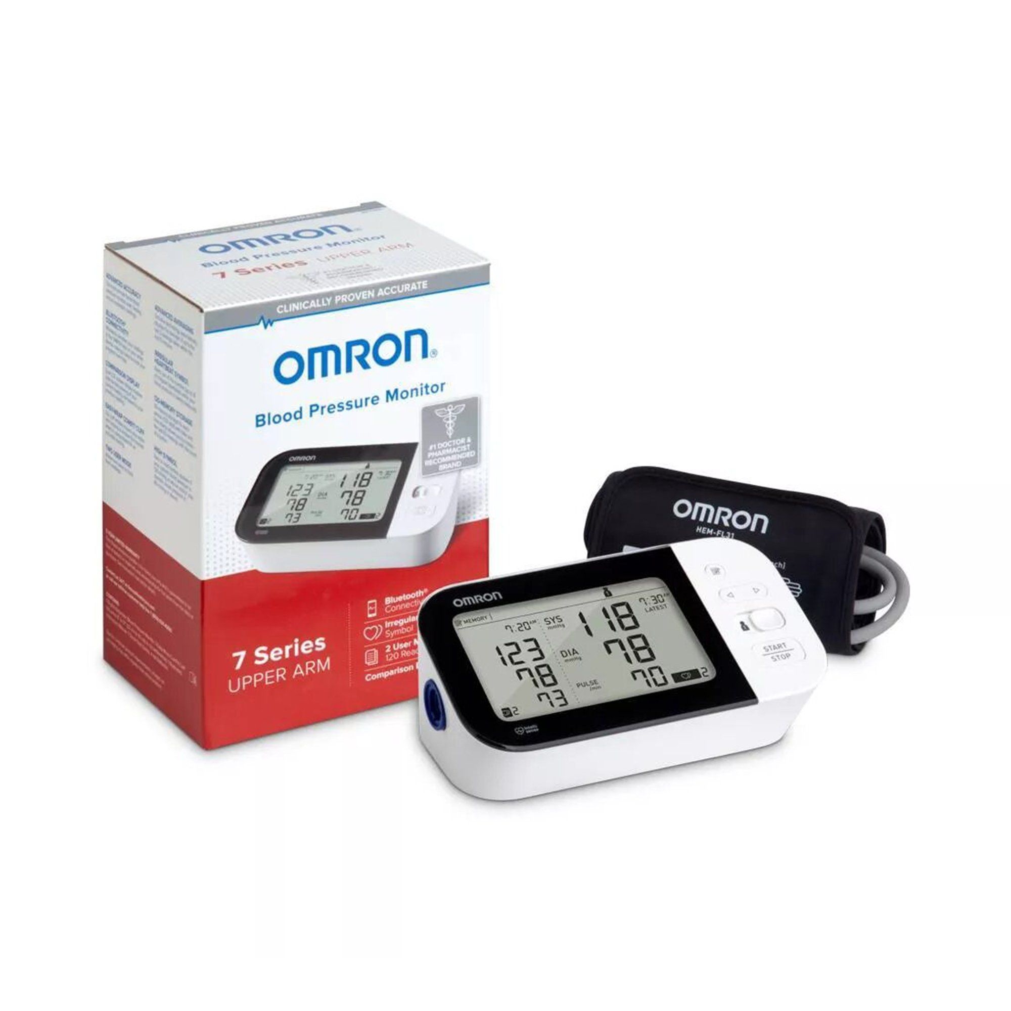 Omron 7 Series Automatic Digital Upper Arm Blood Pressure Monitor - Black