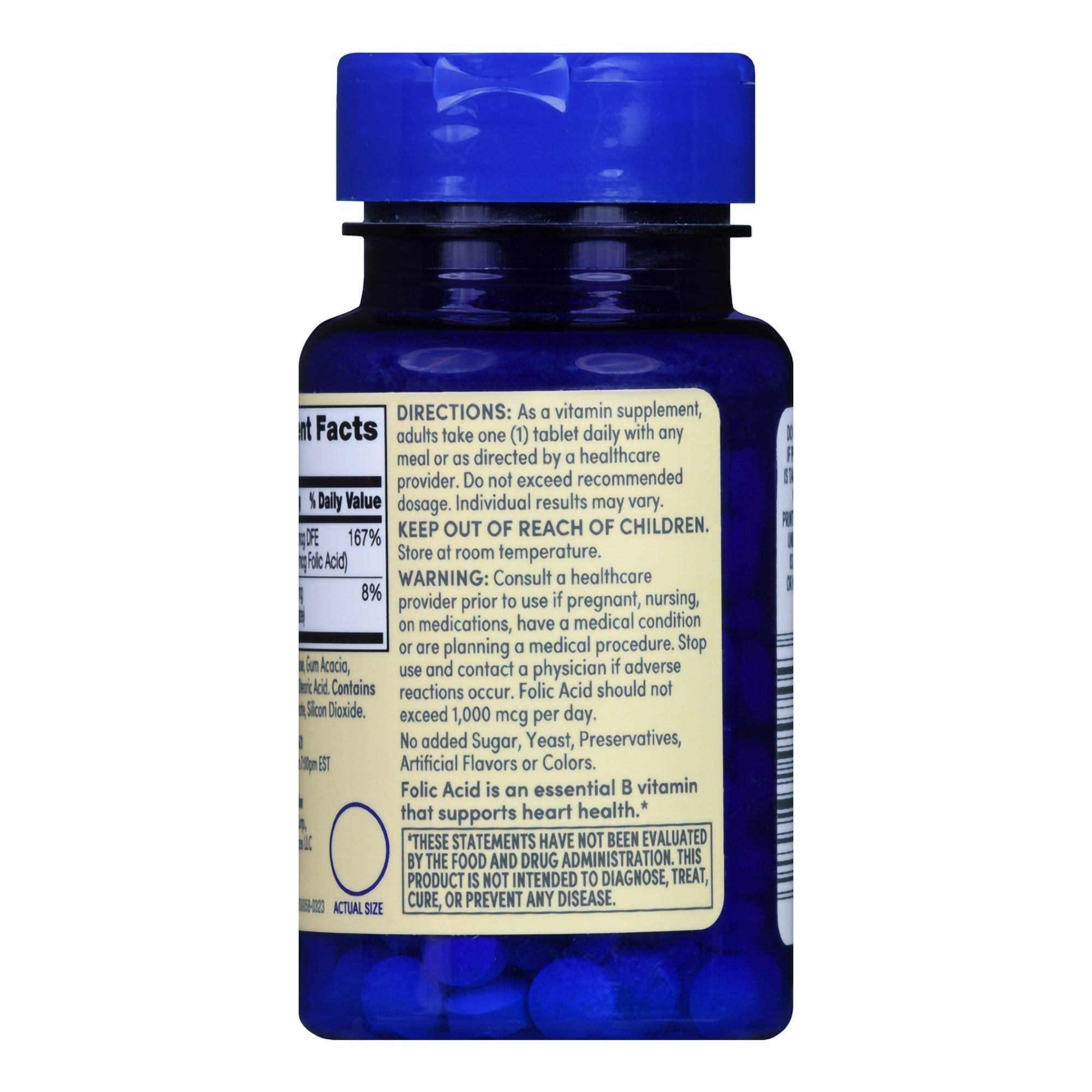 Foster & Thrive Folic Acid Tablets,  400 mcg -  250 ct