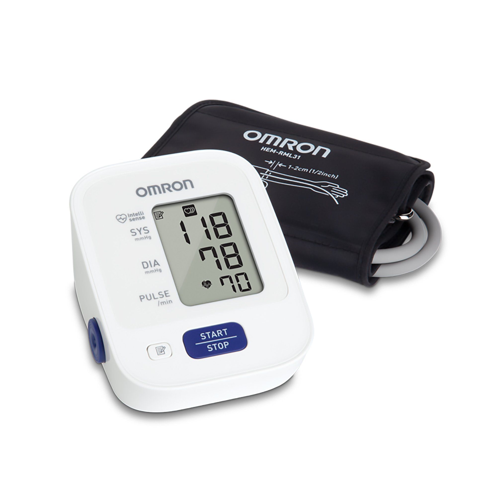 Omron 3 Series Automatic Digital Upper Arm Blood Pressure Monitor - Black