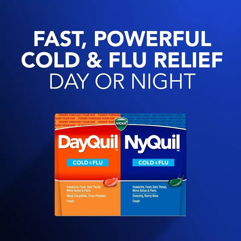 Vicks DayQuil/NyQuil Cold & Flu Liquidcaps - 48 ct