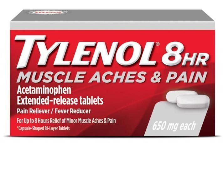 Tylenol 8 HR Extended Release Muscle Aches & Pain Tablets, 650 mg - 100 ct