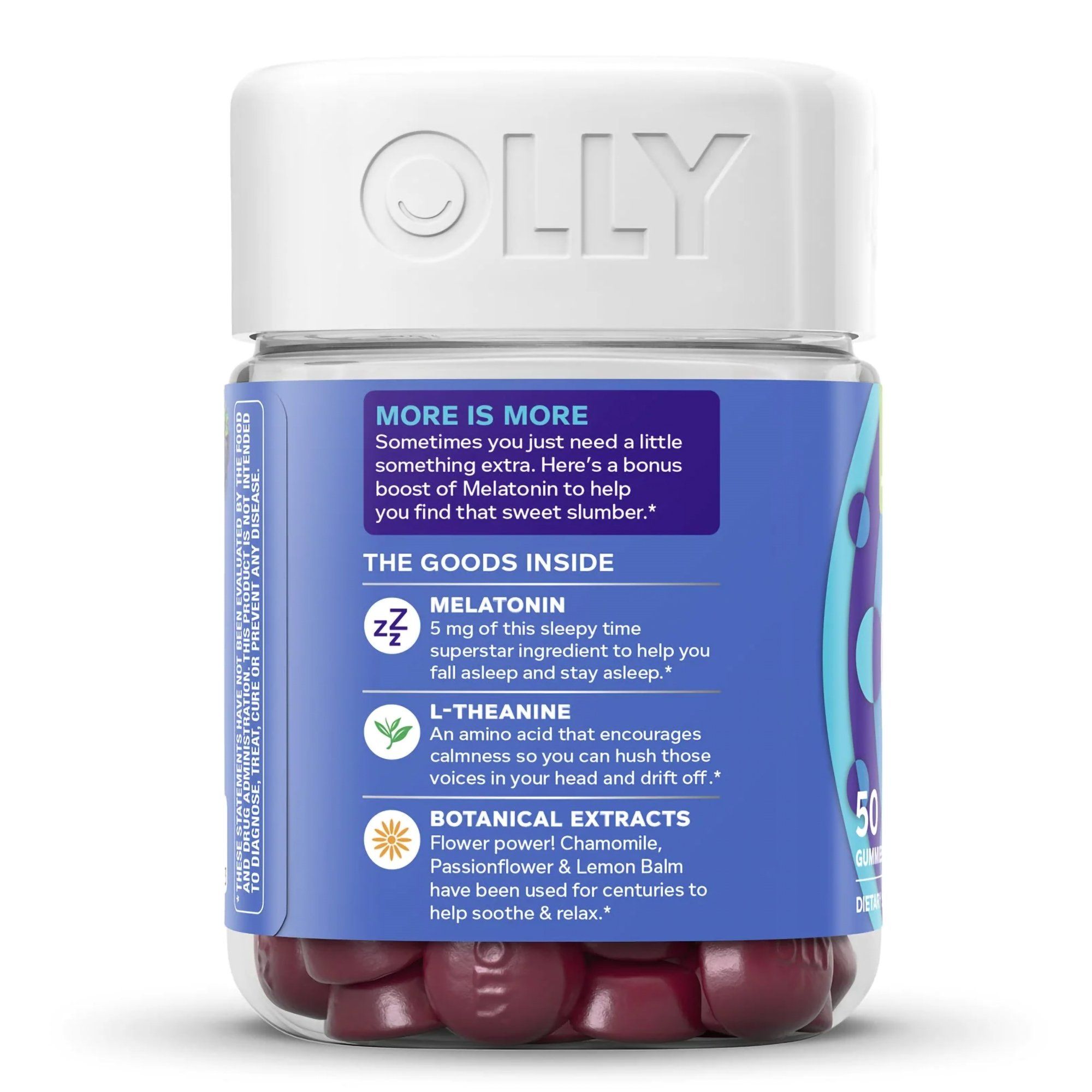 OLLY Extra Strength Sleep Gummies, Blackberry Mint - 50 ct