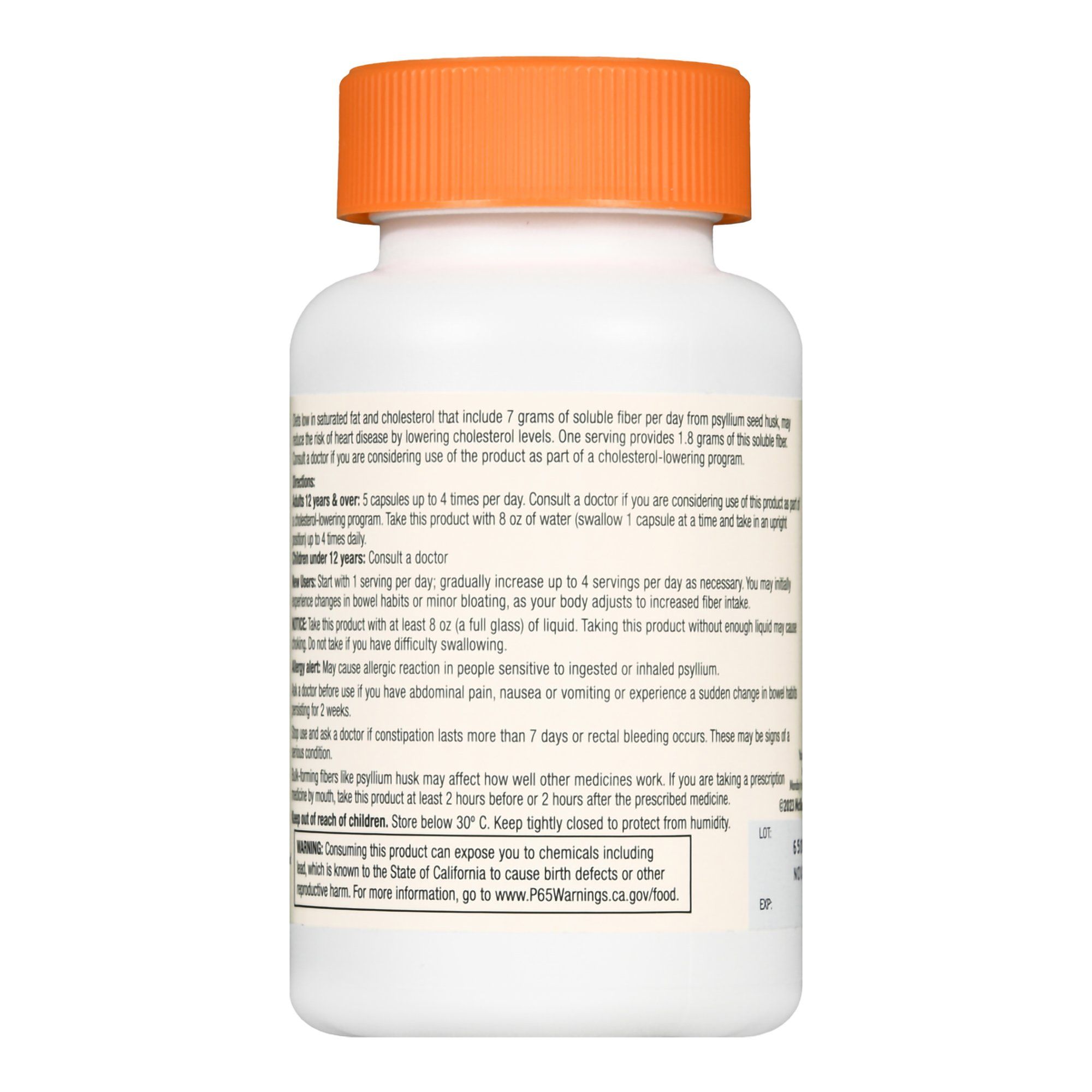Foster & Thrive Fiber Supplement Psyllium Husk Capsules - 160 ct