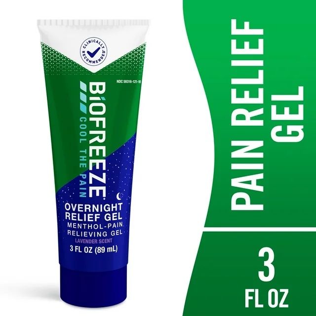 Biofreeze Menthol Overnight Pain Relieving Gel, Lavender Scent - 3 fl oz