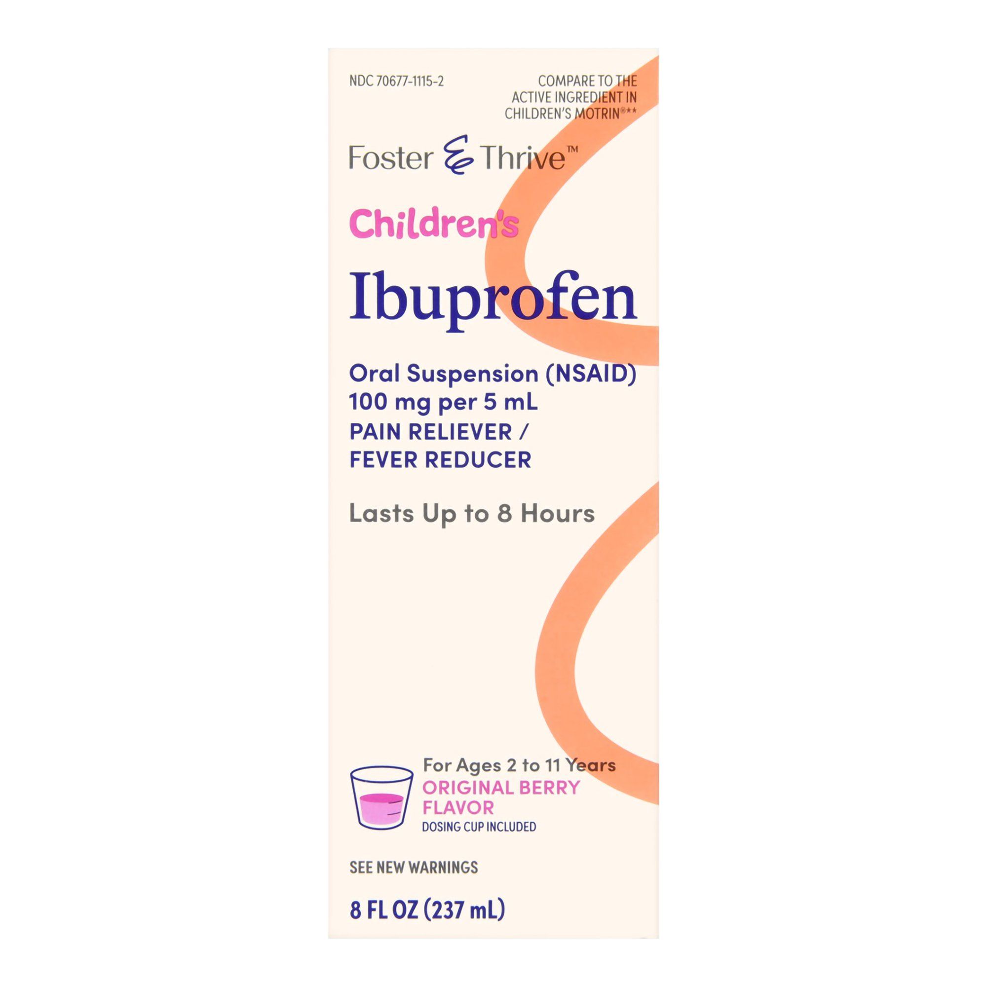 Foster & Thrive Children's Ibuprofen, 100 mg, Original Berry - 8 fl oz