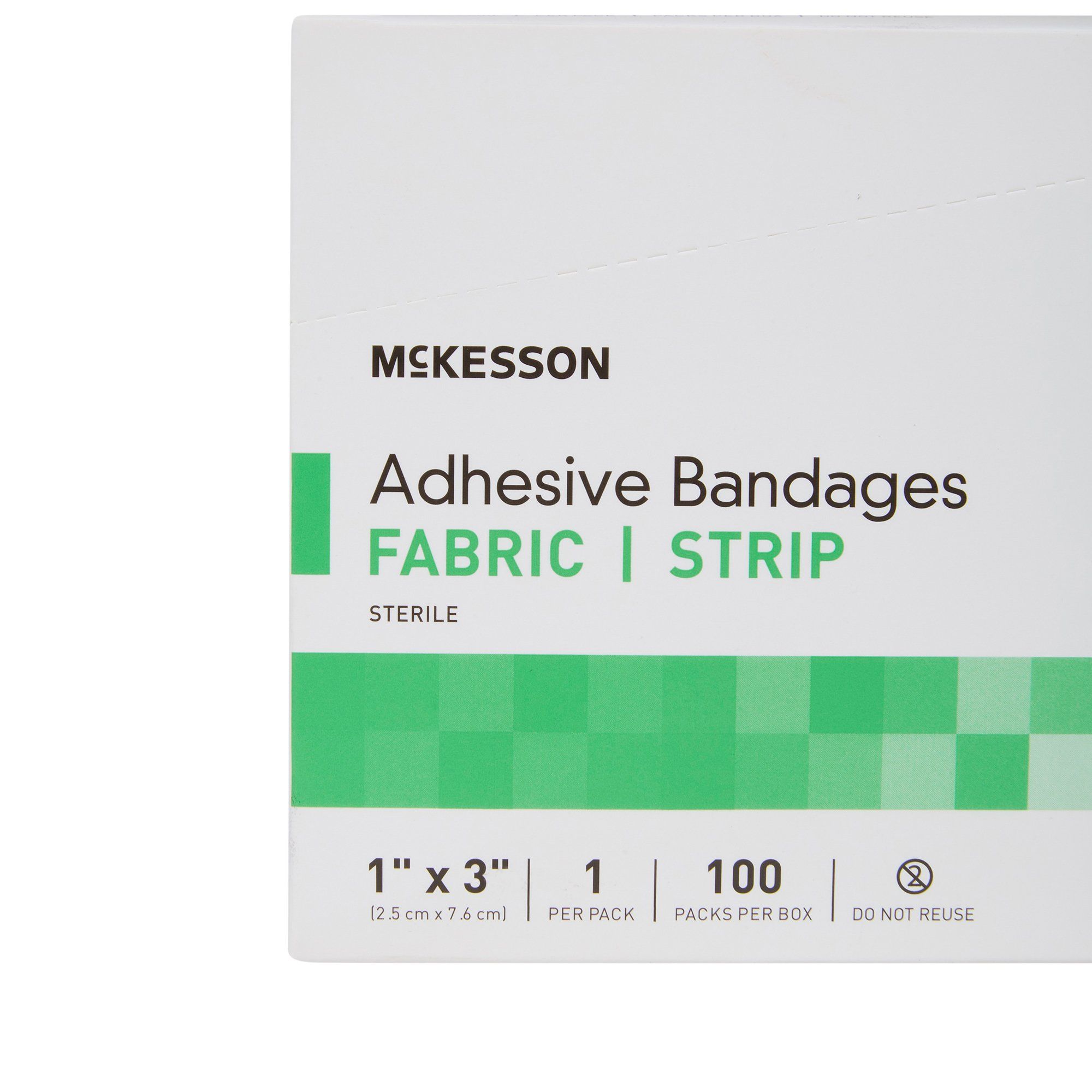 McKesson Adhesive Fabric Bandage Strips, 1" x 3" - 100 ct
