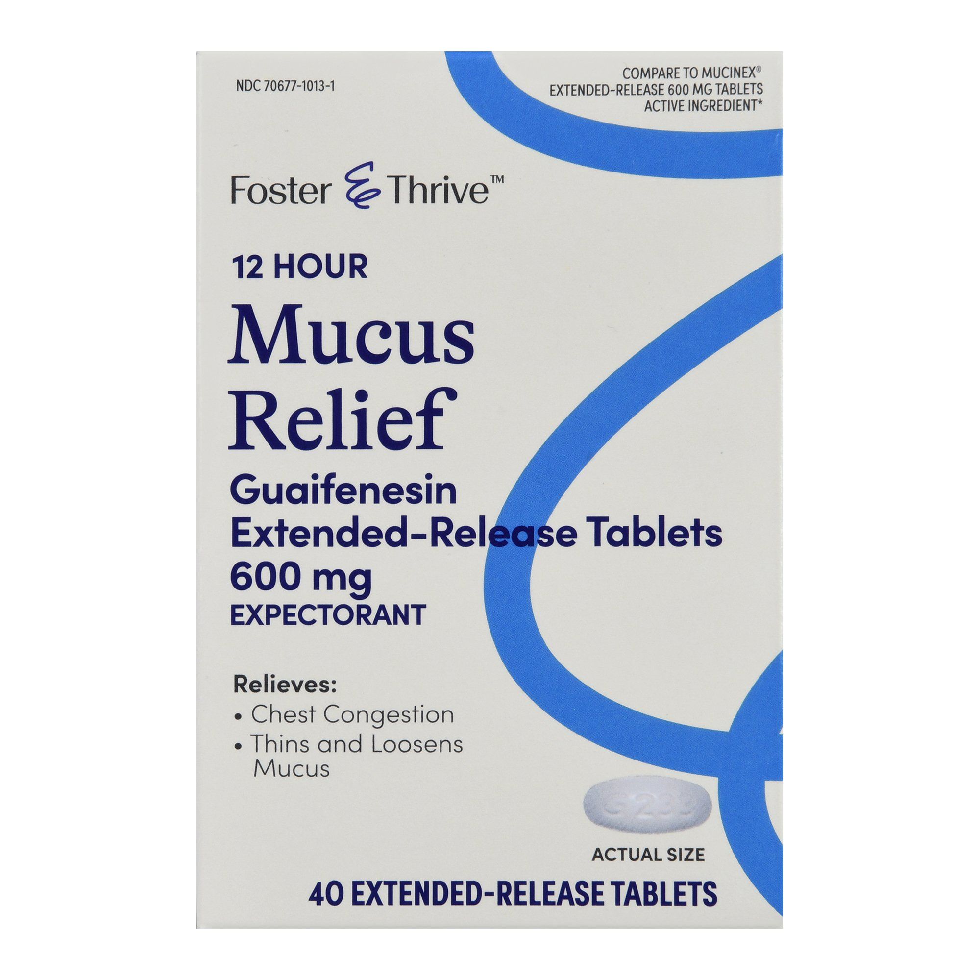Foster & Thrive Expectorant Extended-Release Tablets, 600 mg - 40 ct
