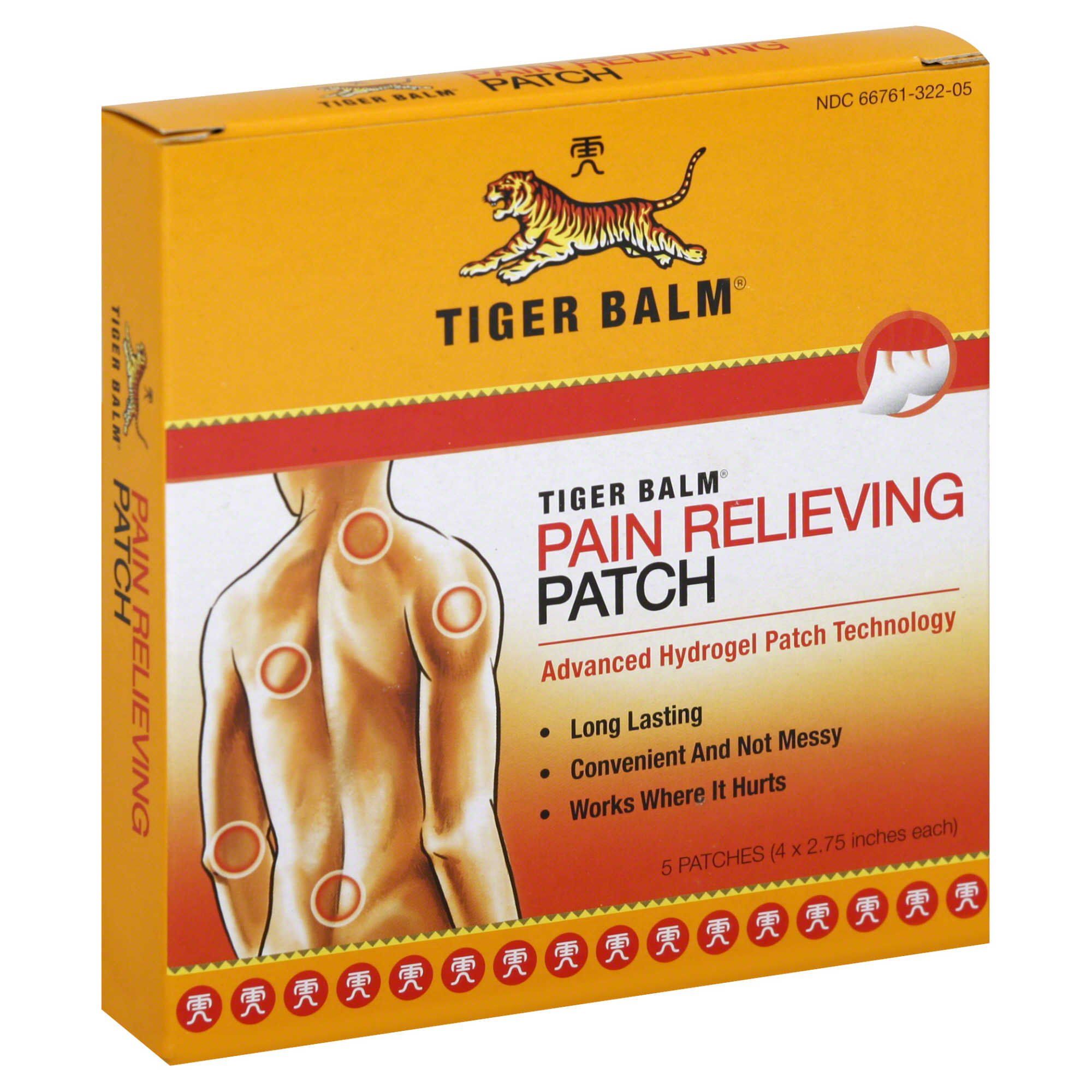 Tiger Balm Topical Pain Relieving Patch - 5 patches